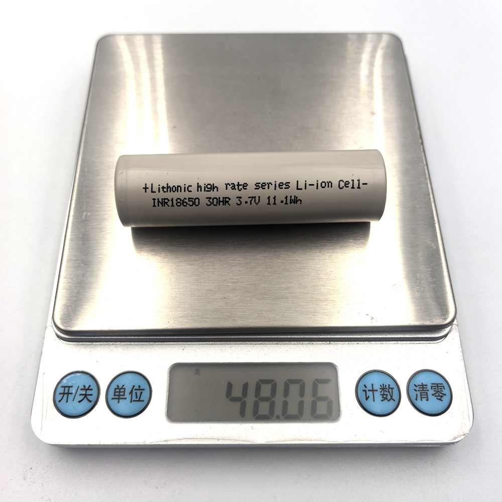 Supports 70A discharge 18650 3000mAh battery cell -Lithonic 18650 30HR